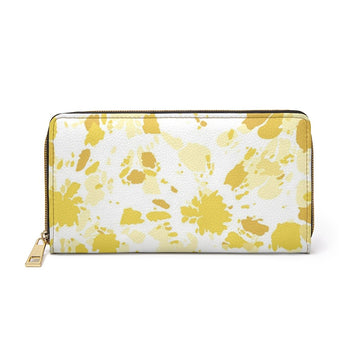 Yellow Splash Tie Dye Print Design Wallet Bynelo